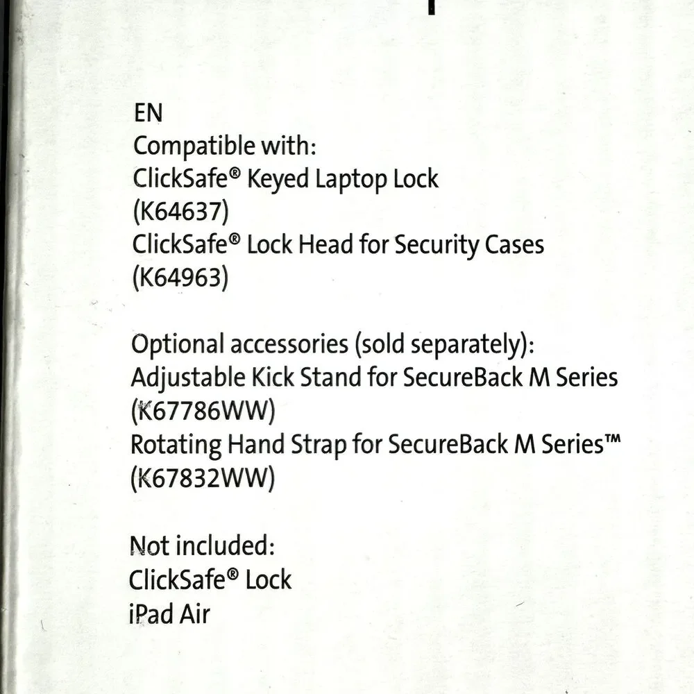 Kensington - SecureBack Enclosure for iPad Air & iPad Air 2 (K67772WW), Ret. $60